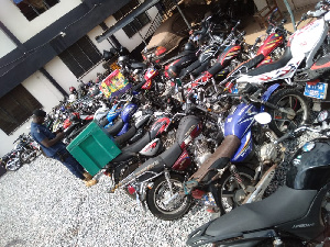 Motorcycles impounded by police