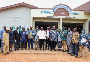 Samuel A. Jinapor with the members  of the Northern Regional Lands Commission