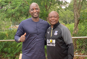 Anthony Baffoe with Abedi Ayew Pele