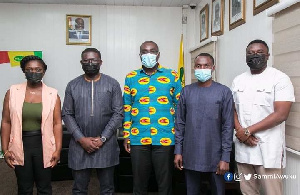 Kotoko officials with Sammy Awuku, the Director General of NLA