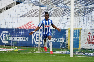 The 23-year-old Ghanaian forward lasted 90 minutes on the field before he was subbed off