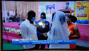 Accra Hearts of Oak coach, Samuel Boadu and his newly wedded wife