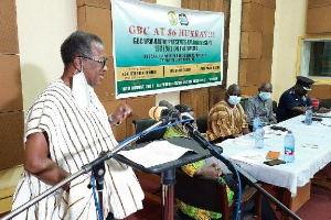 Professor Dr David Millar speaking at the GBC @ 86 lecture in Bolgatanga