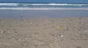 Filth has engulfed the shoreline of the beach