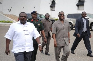 Anyidoho with the late President John Evans Atta Mills