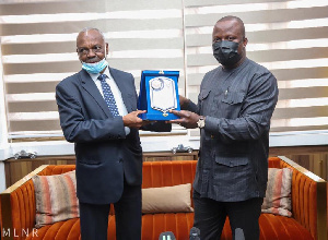 Samuel A. Jinapor with Minister for Minerals of Sudan, Mohammed Basheer Abdalla Mennawwi