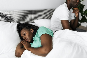 A file photo of a couple in bed