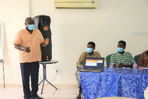 Emmanuel Quansah, Acting Director at the EPA, delivering a presentation