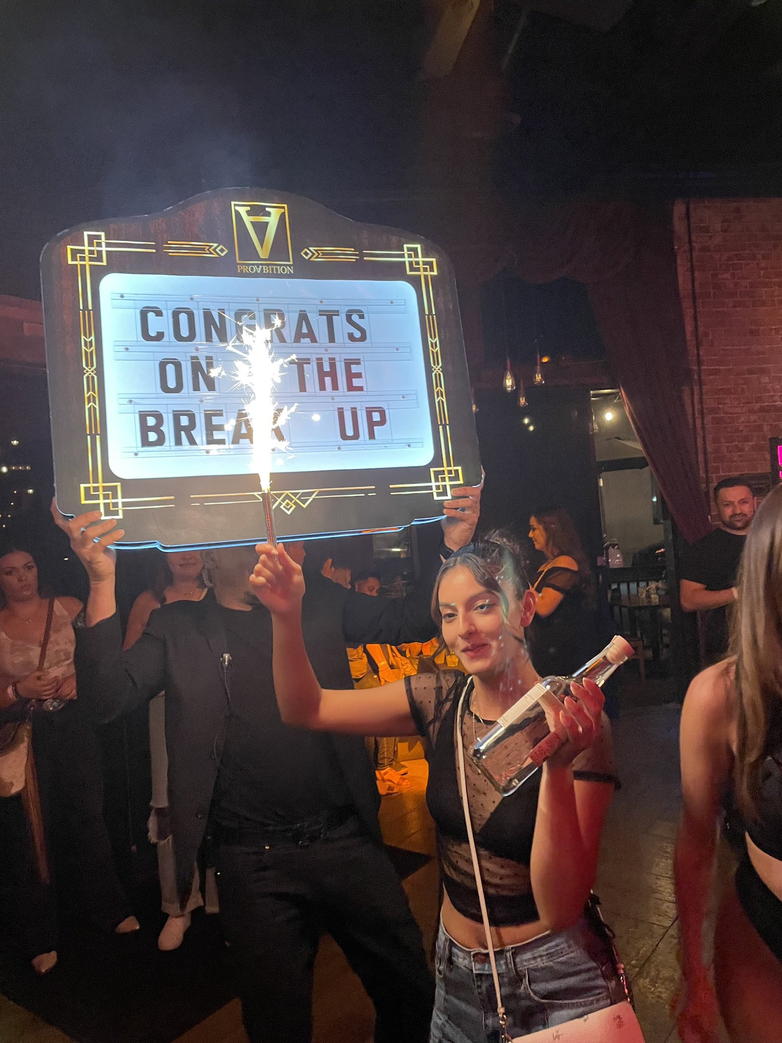 Woman goes to the club to celebrate breaking up with her ex in style