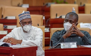 Minority Chief Whip Muntaka (left) and deputy Majority Leader Afenyo-Markin