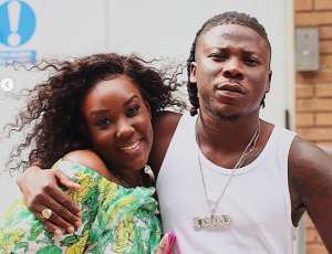 Stonebwoy and his wife, Dr Louisa Satekla