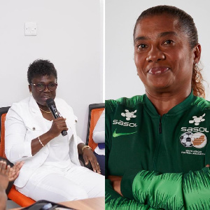 Head coach of Black Queens, Mercy Tagoe and Desiree Ellis Head Coach of Banyana Banyana