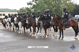 Some of the police horse patrol