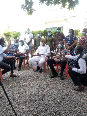 The authorities at one of the affected farms in Accra