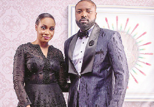 Pokello Nare with her ex-husband, Elikem Kumordzie