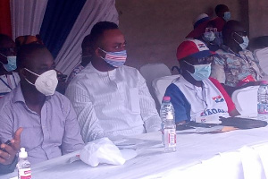 Old Tafo MP Ekow Assafua (middle) at a party function in the constituency