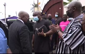 President Nana Addo Dankwa Akufo-Addo with Dr Bawumia and Prophet Victor Kusi Boateng