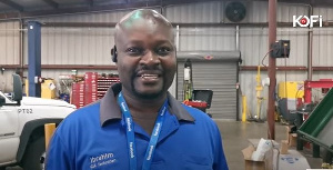 Ibrahim Mumuni is a mechanic in the USA