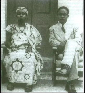 Dr Kwame Nkrumah with his mother