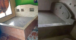 The concrete beds made in Ghana