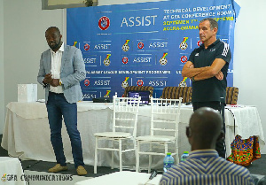 GFA President, Kurt Okraku and FIFA/UEFA Coach Educator, Markus Fritz Schmid