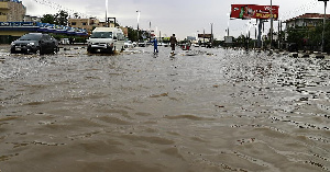 Parts of Accra experienced heavy downpour leading to flooding