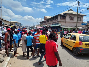 There was a protest at Odododiodoo over removal of Nii Adjei Sowah