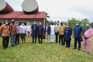 Benito Owusu-Bio with members of the committee