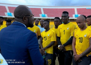 The Black Stars of Ghana and GFA President, Kurt Okraku