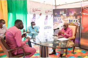 President Akufo-Addo granting an interview to SkyyPower FM