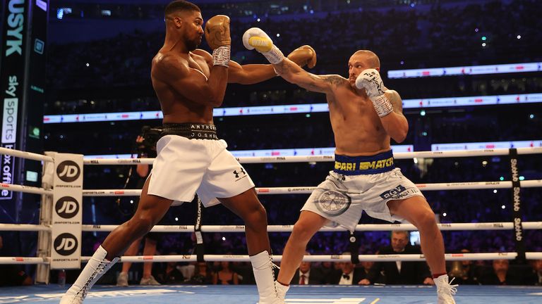 Anthony Joshua vs Oleksander Usyk, IBF, WBA, WBO and IBO Heavyweight World Title, Tottenham Hotspur Stadium, London..25 September 2021.Picture By Mark Robinson Matchroom Boxing..