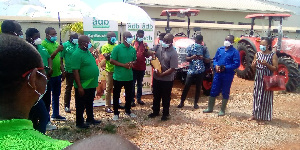 ADB Board and Management handed over two tractors to the Ekumfi Juice Factory