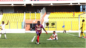 Isaac Mensah scored the only goal in the first encounter