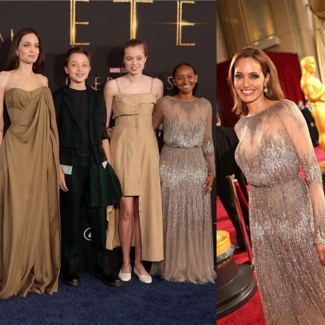 Angelina Jolie's daughter Zahara, copies mother, wears same dress she wore to the 2014 Oscars