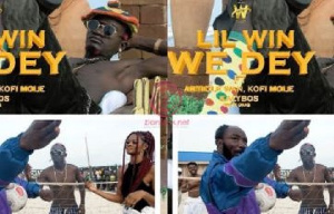 Pictures from the snippet of the music video showing Big Akwes and LilWin