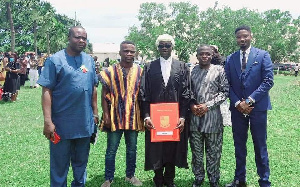 Odame Jones with acquaintances during his call to the bar