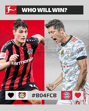 Bayern will take on Leverkusen on Sunday