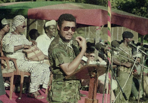 Former president of Ghana, the late Jerry John Rawlings