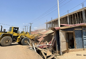 Some of the structures being pulled down