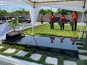 The pitch-black tomb at the new Ghana Armed Forces Cemetery at Burma Camp