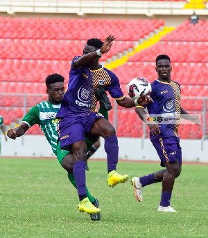 Action from the King Faisal vs. Medeama game