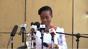 Dr. Zanetor Agyemang Rawlings read the speech on behalf of the family