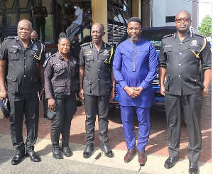 Singer, Kwame A Plus and some leadership of the Ghana Police Service