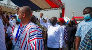 The Ashanti NPP MPs walking Dr Bawumia into the conference arena