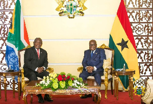 President Akufo-Addo with South African counterpart, Cyril Ramaphosa