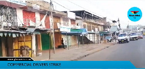 A photo of some closed shops