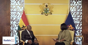 President Nana Addo Dankwa Akufo-Addo in conservation with Peace Hyde