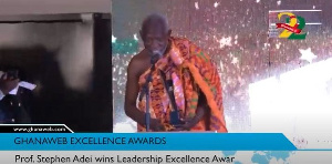 Professor Stephen Adei at the GhanaWeb Excellence Awards