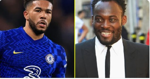 Chelsea defender, Reece James and former Black Stars midfielder, Michael Essien