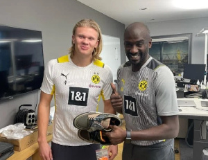 Erling Haaland and Otto Addo